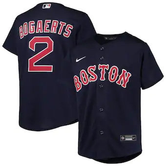 youth nike xander bogaerts navy boston red sox alternate re